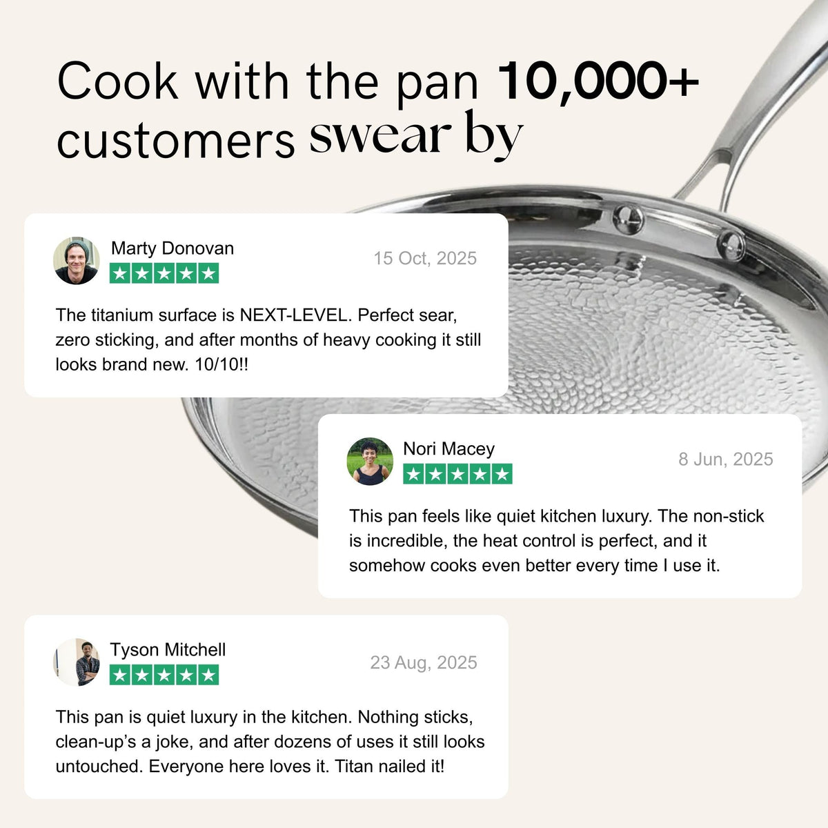 Pierre Titanium Hammered Deep Pan